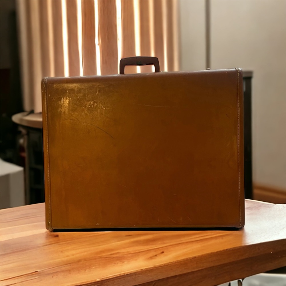 1950’s Samsonite Luggage | Brown Leather